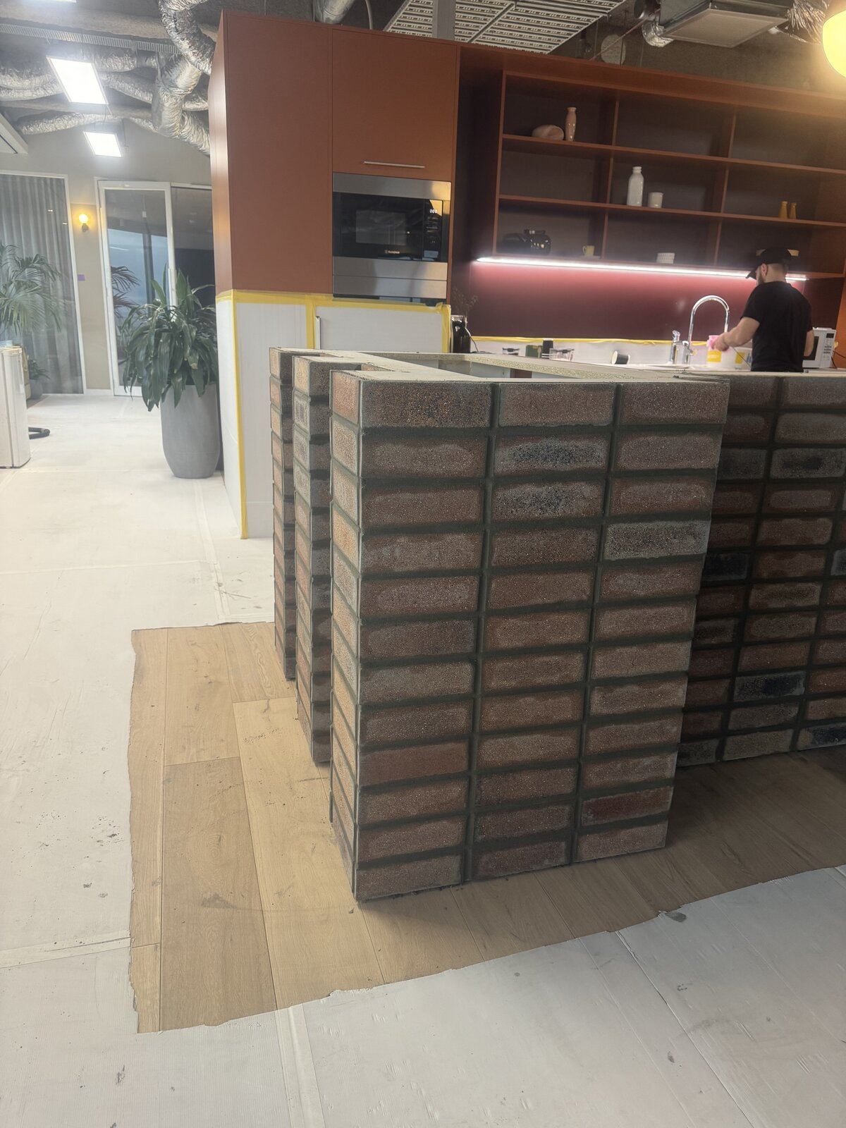 Commercial brick feature tiling in Melbourne, Victoria - gallery photo