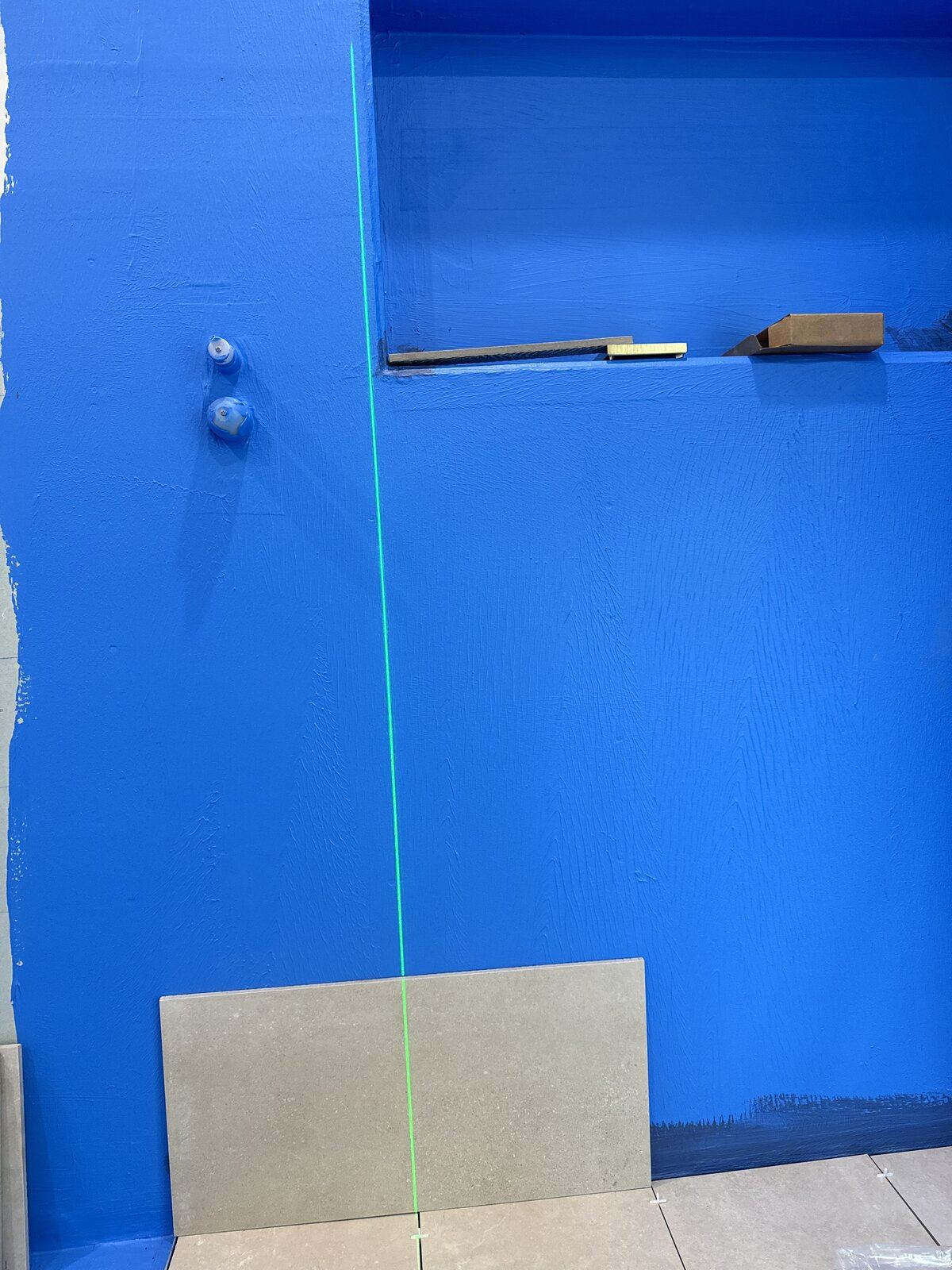 Bathroom wet-area tiling in progress in Melbourne, Victoria